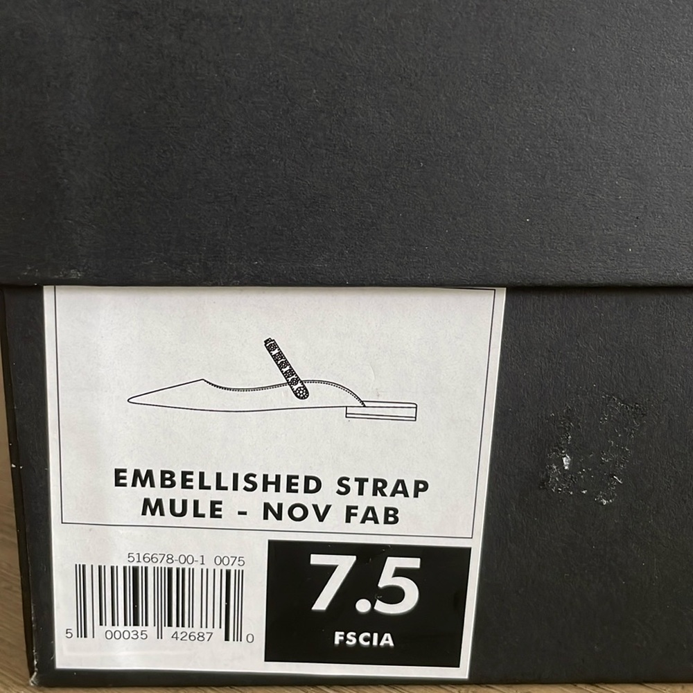 Banana Republic Pink Satin Embellished Strap Mule - Like New In Box - Picture 6 of 17